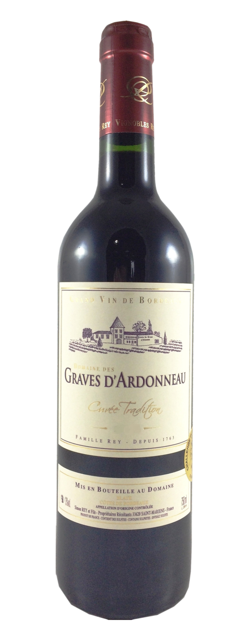 Domaine des Graves d'Ardonneau Blaye-Cotes de Bordeaux AOC Red  - 750ml