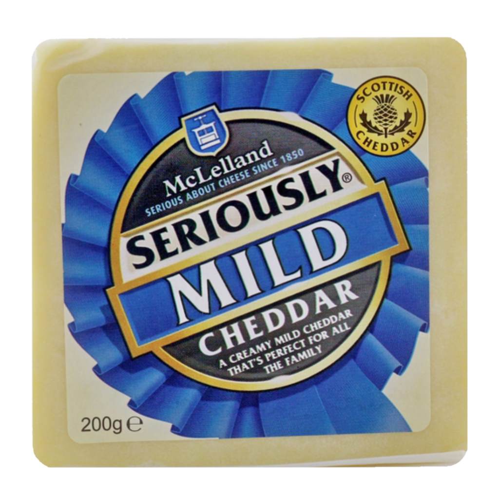 McLelland Mild White Cheddar Block 2.5kg 