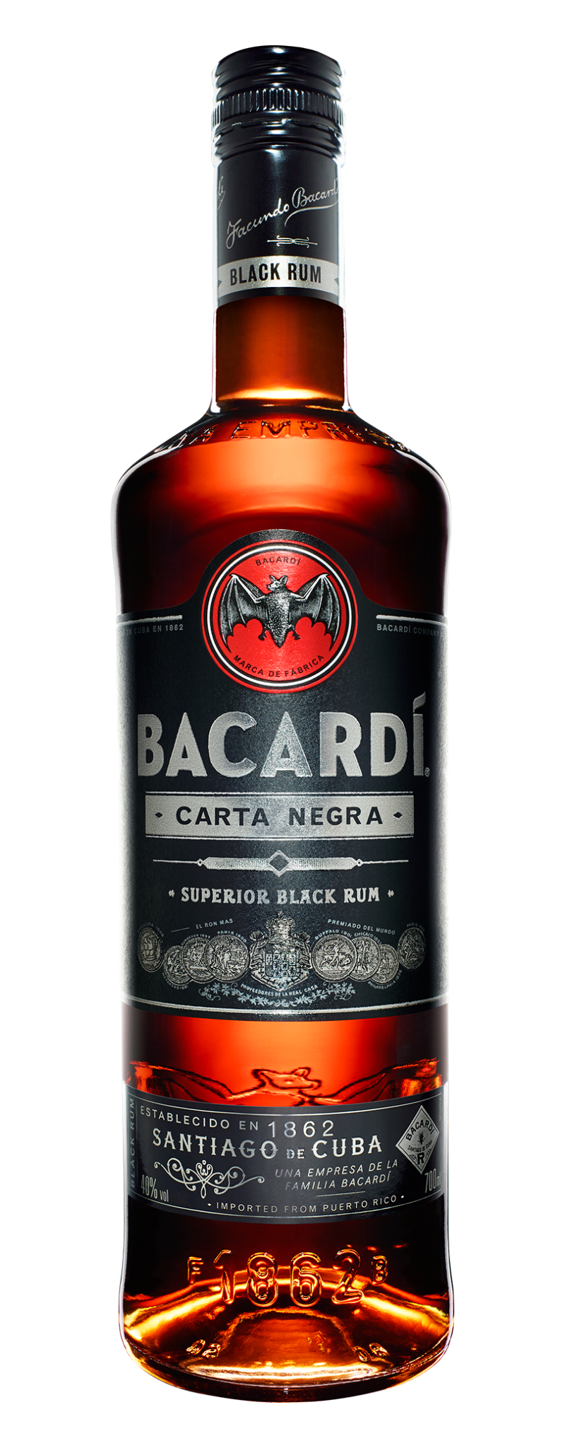 Bacardi Superior Carta Negra Dark Rum  - 750ml