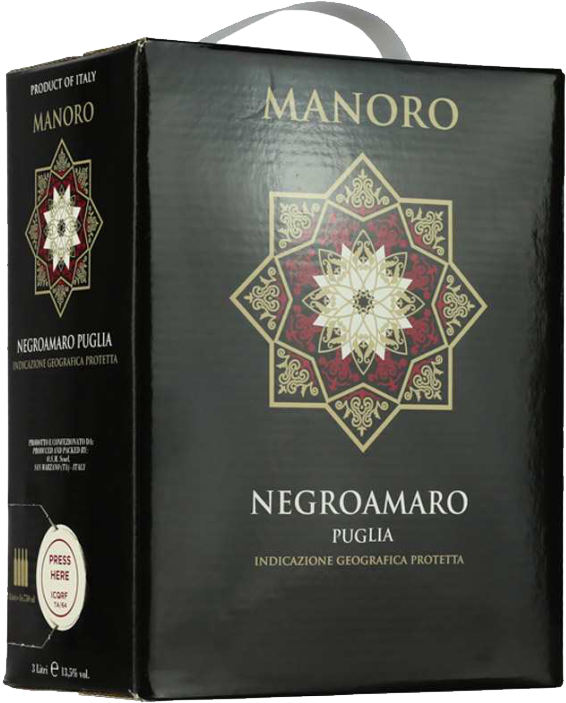 Manoro Negroamro (Vang bịch Ý 3l)  - 3L